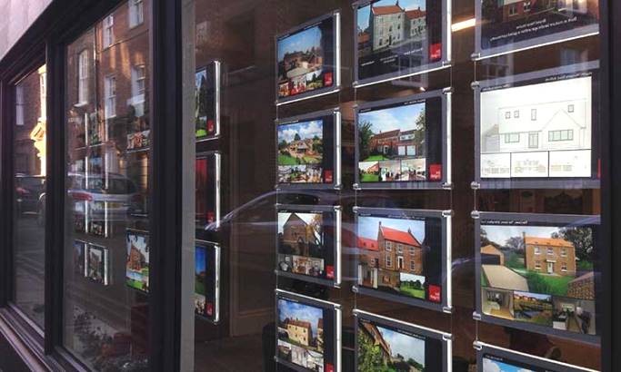 estate agents window